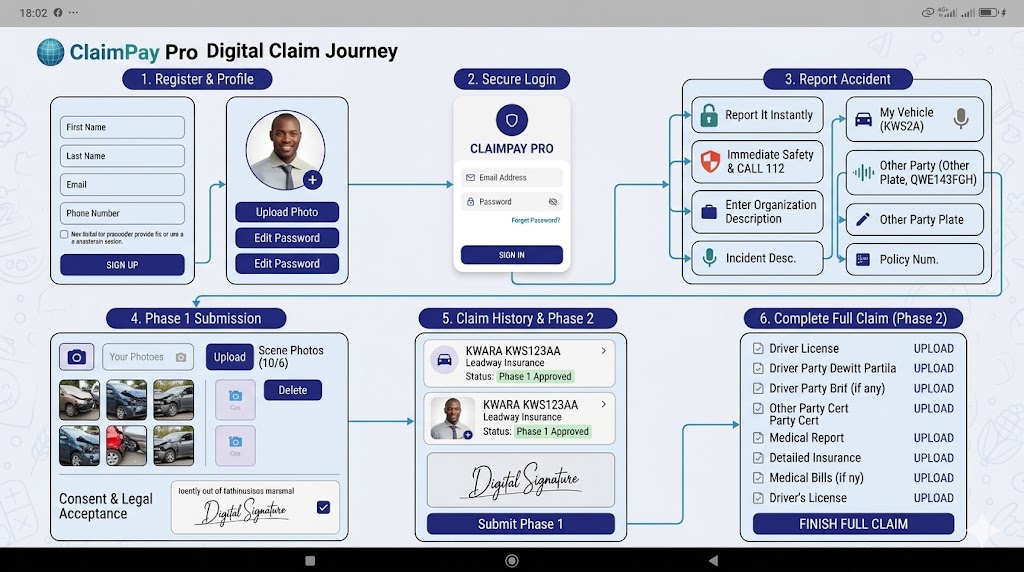 ClaimPay Pro portal dashboard